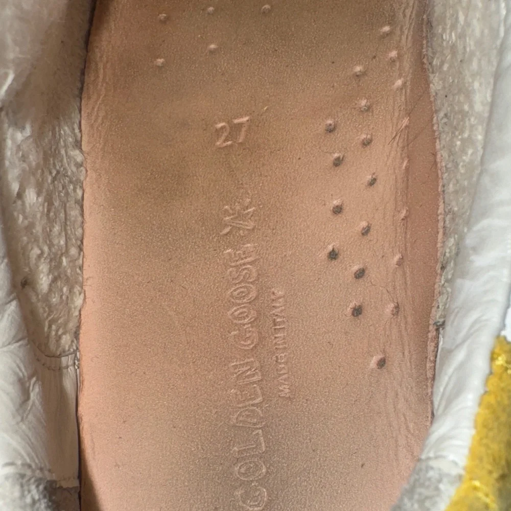 Kids White and Gold Sneakers - Picture 6 of 6